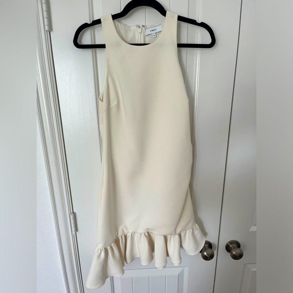 Likely Tina Assymetrical Ruffle Mini Dress